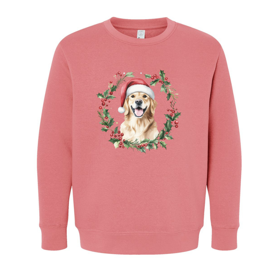 Golden Retriever Christmas (Toddler & Youth Sizes) Crewneck Sweatshirts