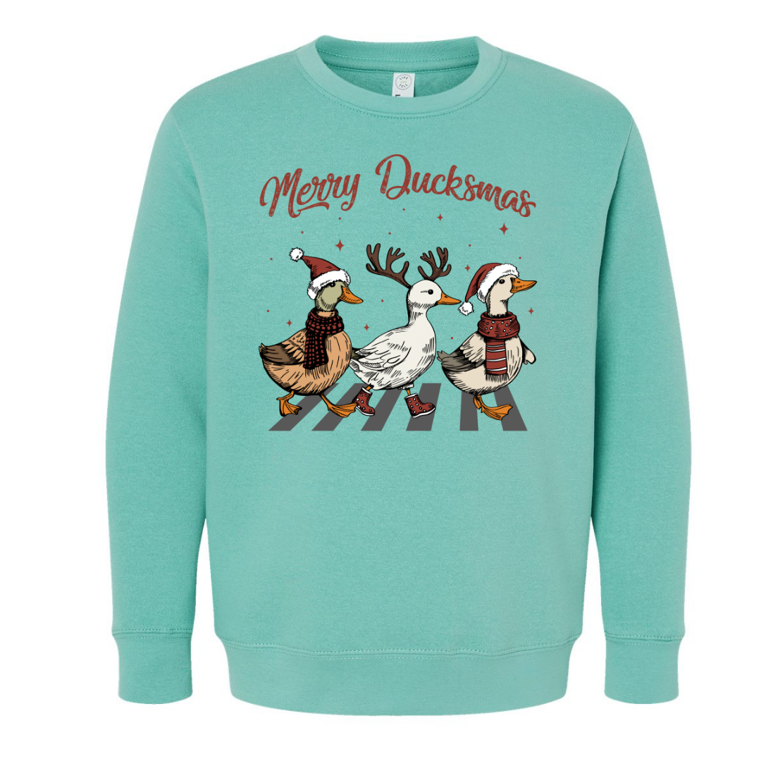 Merry Duckmas (Toddler & Youth Sizes) Crewneck Sweatshirts