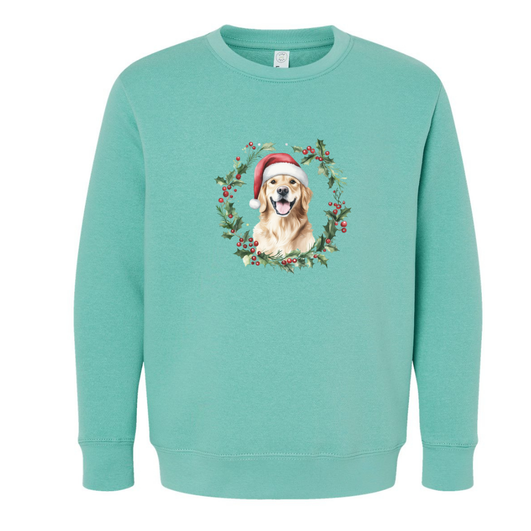 Golden Retriever Christmas (Toddler & Youth Sizes) Crewneck Sweatshirts