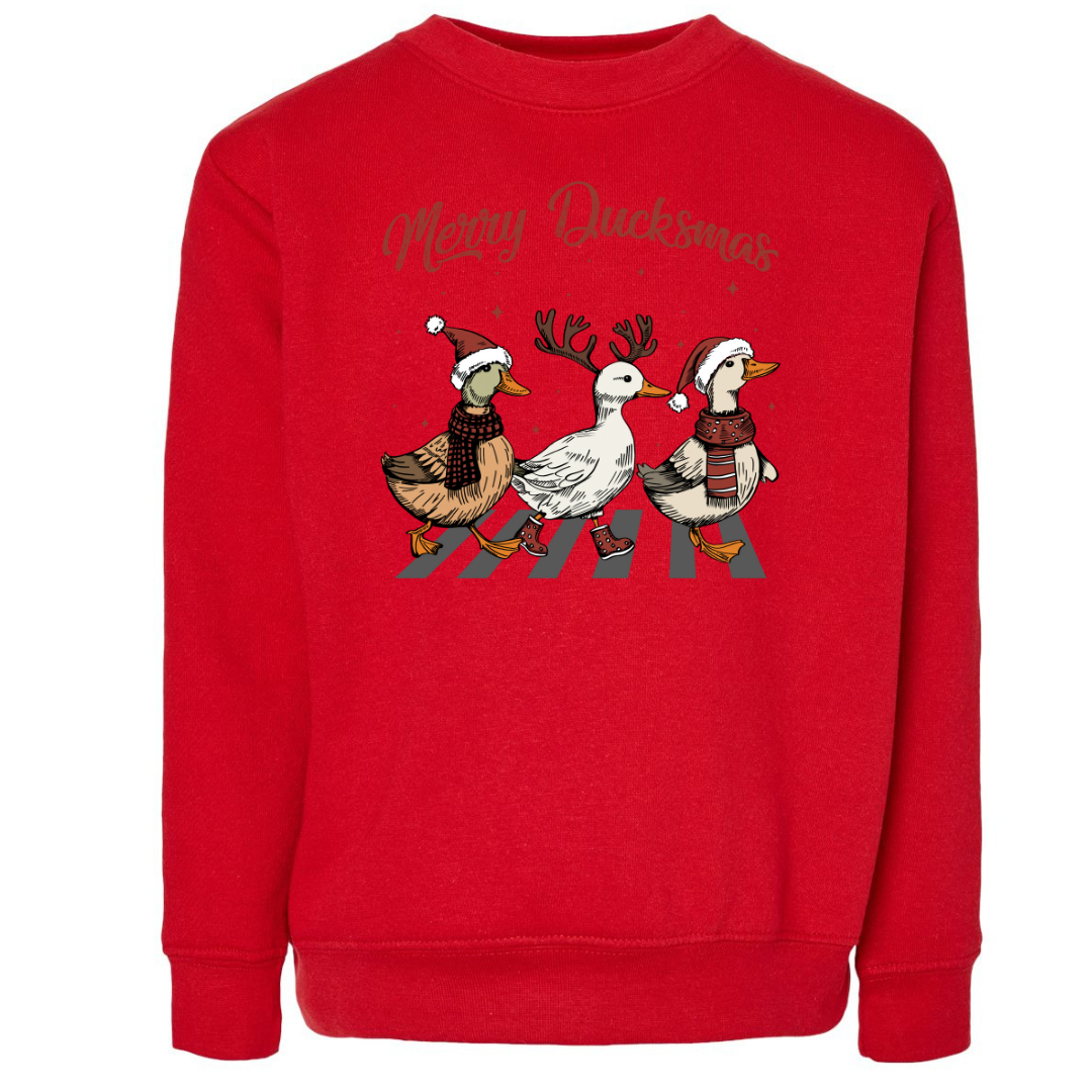 Merry Duckmas (Toddler & Youth Sizes) Crewneck Sweatshirts