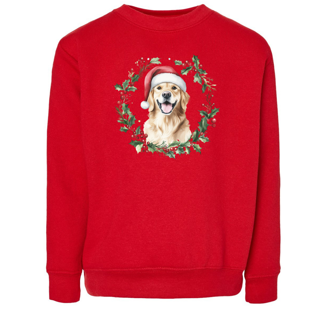 Golden Retriever Christmas (Toddler & Youth Sizes) Crewneck Sweatshirts