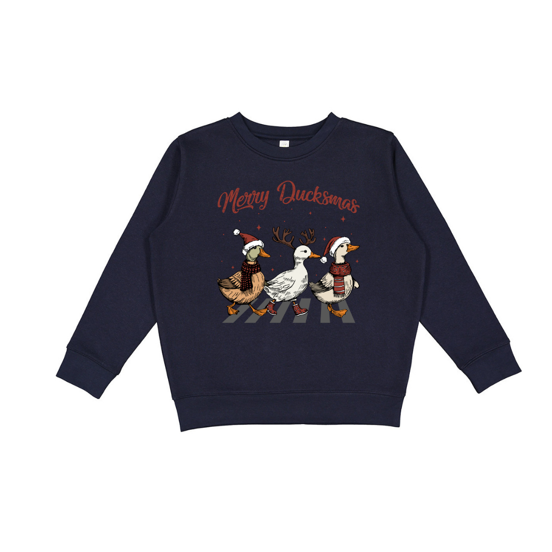 Merry Duckmas (Toddler & Youth Sizes) Crewneck Sweatshirts