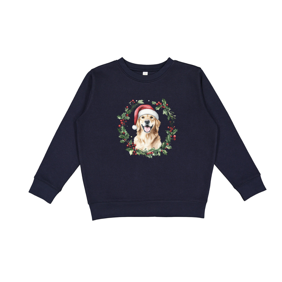 Golden Retriever Christmas (Toddler & Youth Sizes) Crewneck Sweatshirts