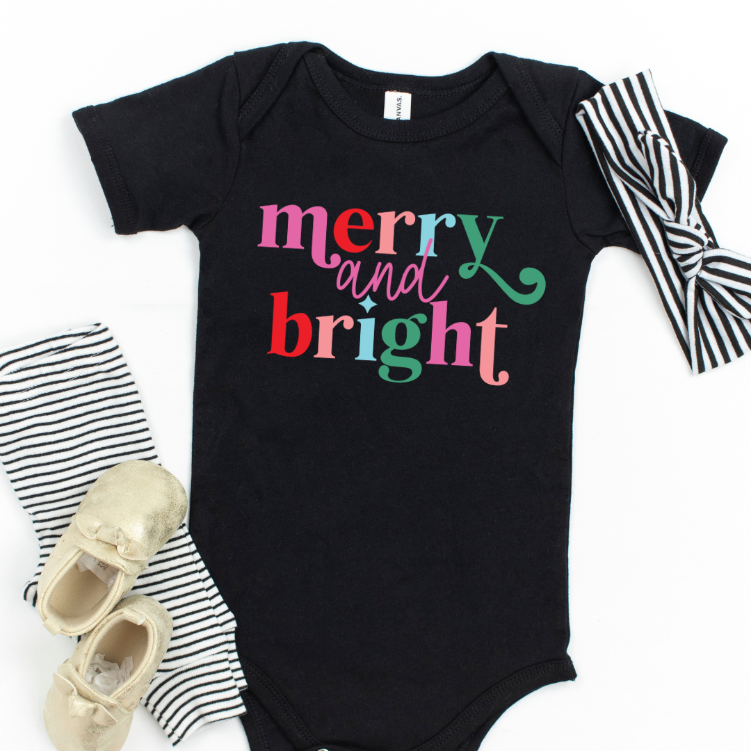 Merry & Bright Short Sleeve Infant Bodysuit