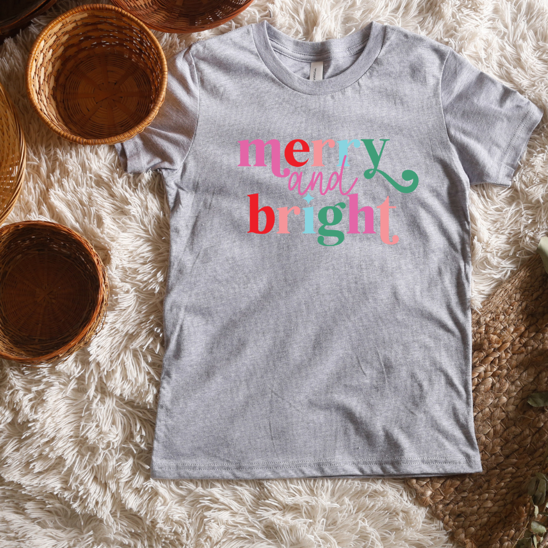 Merry & Bright Short/ Long Sleeve Tees (Toddler/ Youth Sizes)