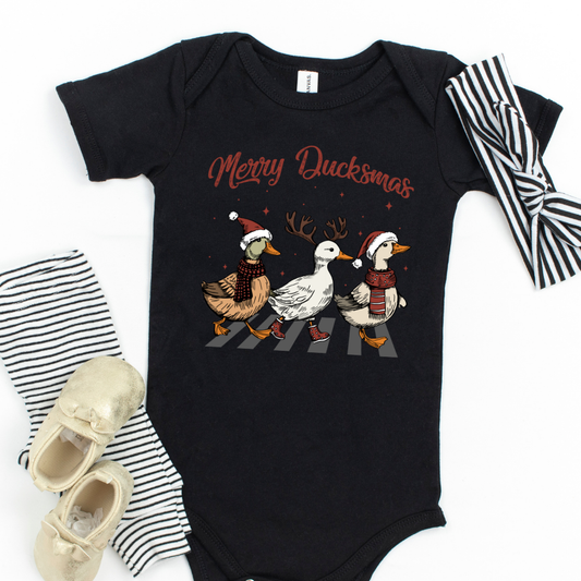 Merry Duckmas Short Sleeve Infant Bodysuit