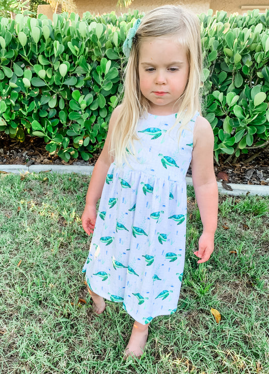 White Turtles Sweetheart Dress