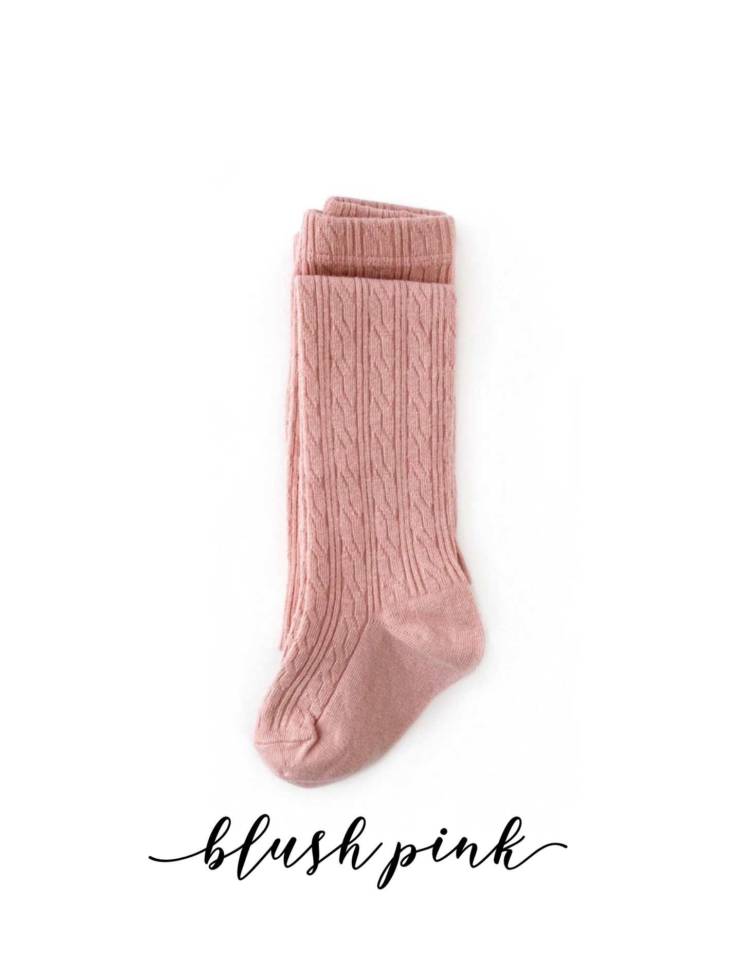 Blush Pink Cable Knit Tights (1-2 Years)